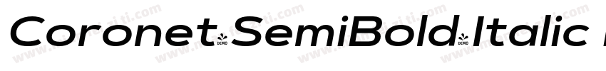 Coronet-SemiBold-Italic Ex字体转换